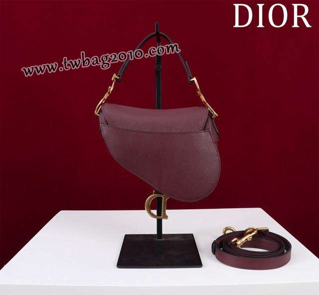 Dior专柜新款迪奥高仿原单长肩带大小号牛皮马鞍包手拎斜挎包 djfk1814